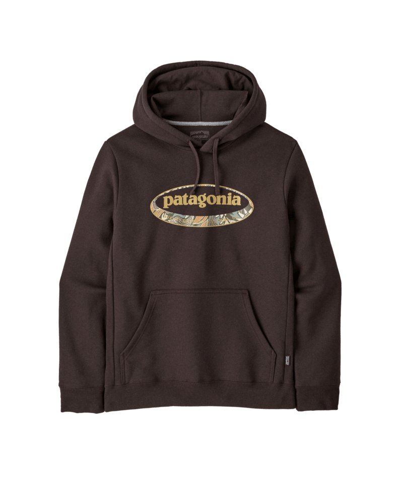 Men's '95 Oval Logo Uprisal Hoody in Den Brown: Heliotropic | Photo 1 | Patagonia