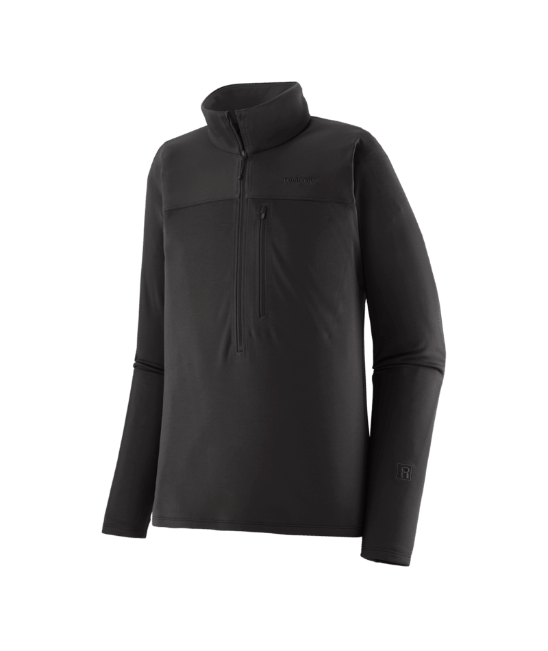 Men's R1 Ultralight 1/2 Zip in Black | Photo 1 | Patagonia
