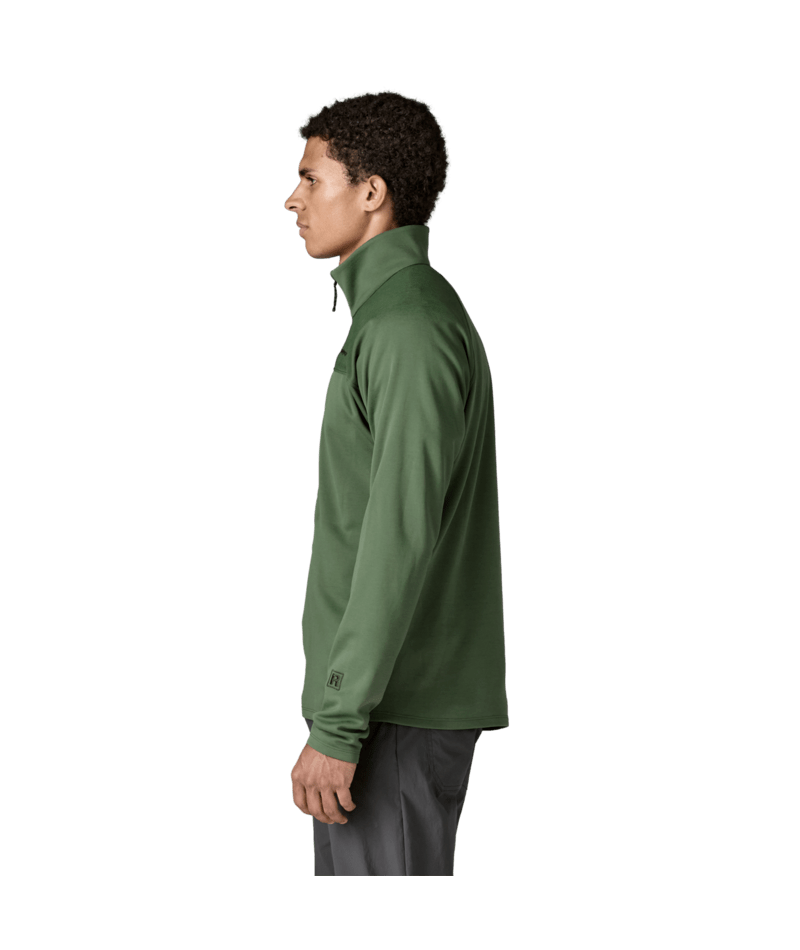 Men's R1 Ultralight 1/2 Zip in Canopy Green | Photo 4 | Patagonia