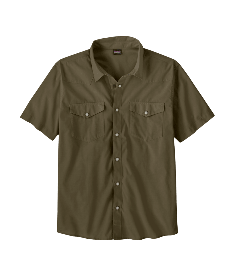 Men's Go To Western Shirt in Whole Weave: Basin Green | Patagonia