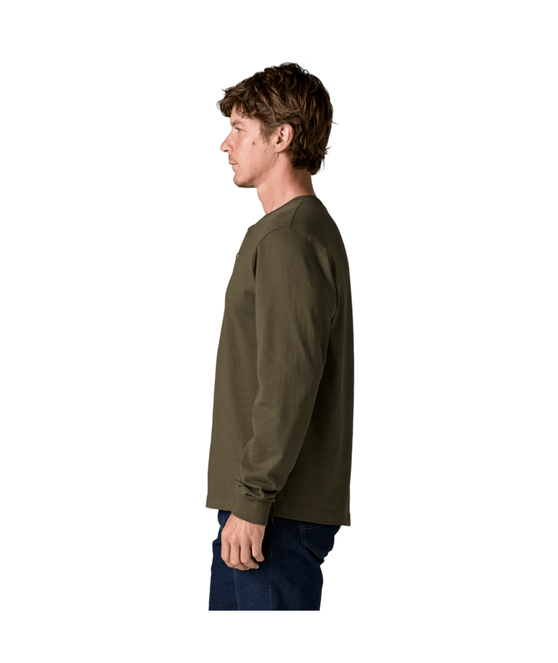 Men's Long-Sleeved Henley Shirt in Basin Green | Photo 4 | Patagonia