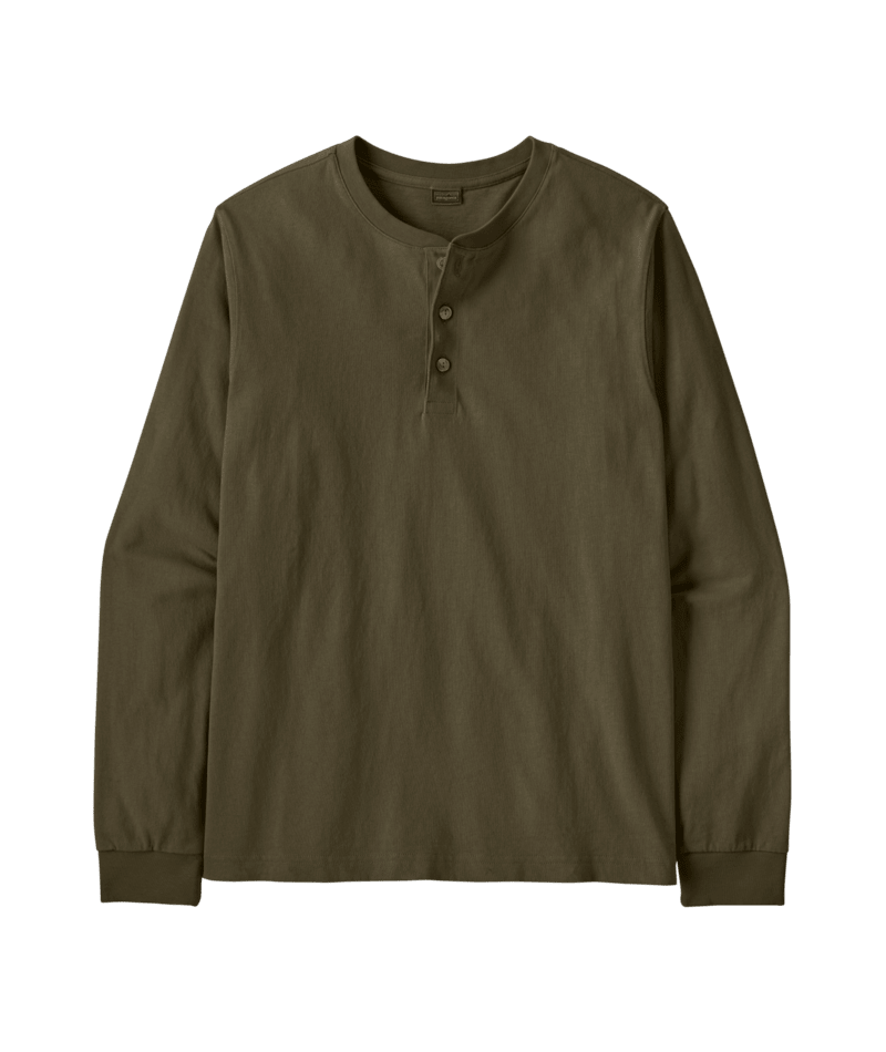 Men's Long-Sleeved Henley Shirt