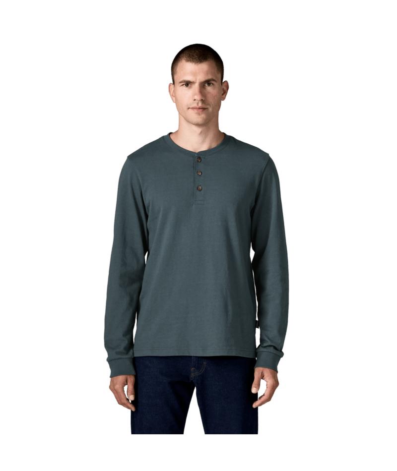 Men's Long-Sleeved Henley Shirt in Summit Blue | Photo 2 | Patagonia