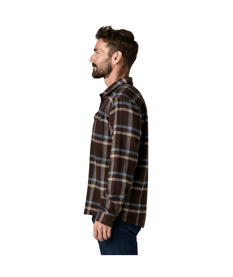 Men's Fjord Flannel Shirt in Crossing: Den Brown, Alternate View 3 | Patagonia