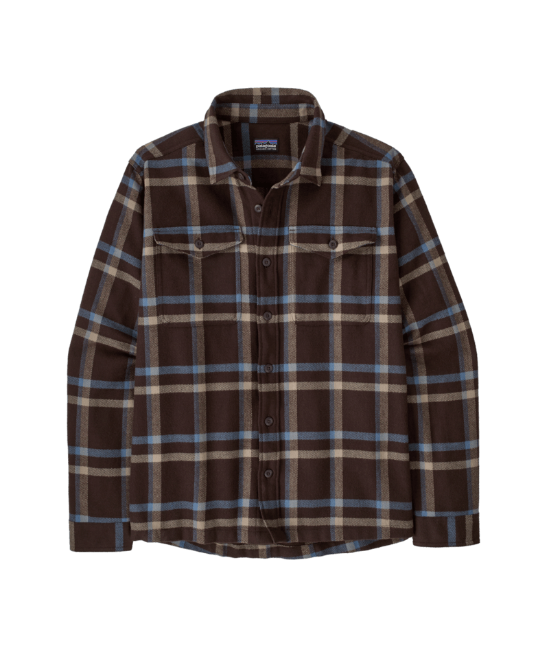 Men's Fjord Flannel Shirt in Crossing: Den Brown | Photo 1 | Patagonia