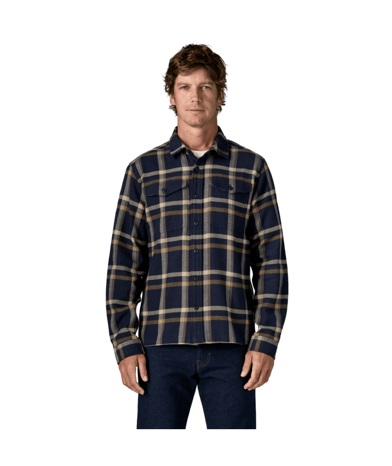 Men's Fjord Flannel Shirt in Crossing: New Navy, Alternate View 1 | Patagonia