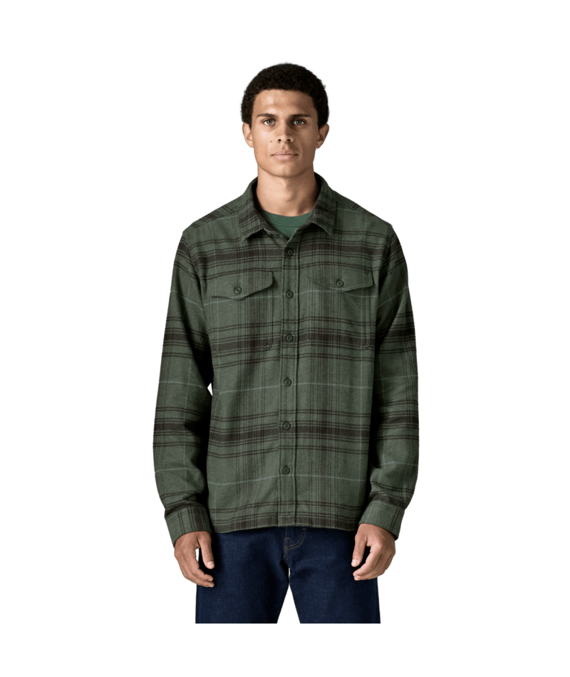 Men's Fjord Flannel Shirt in Dissolve: Treeline Green | Photo 2 | Patagonia