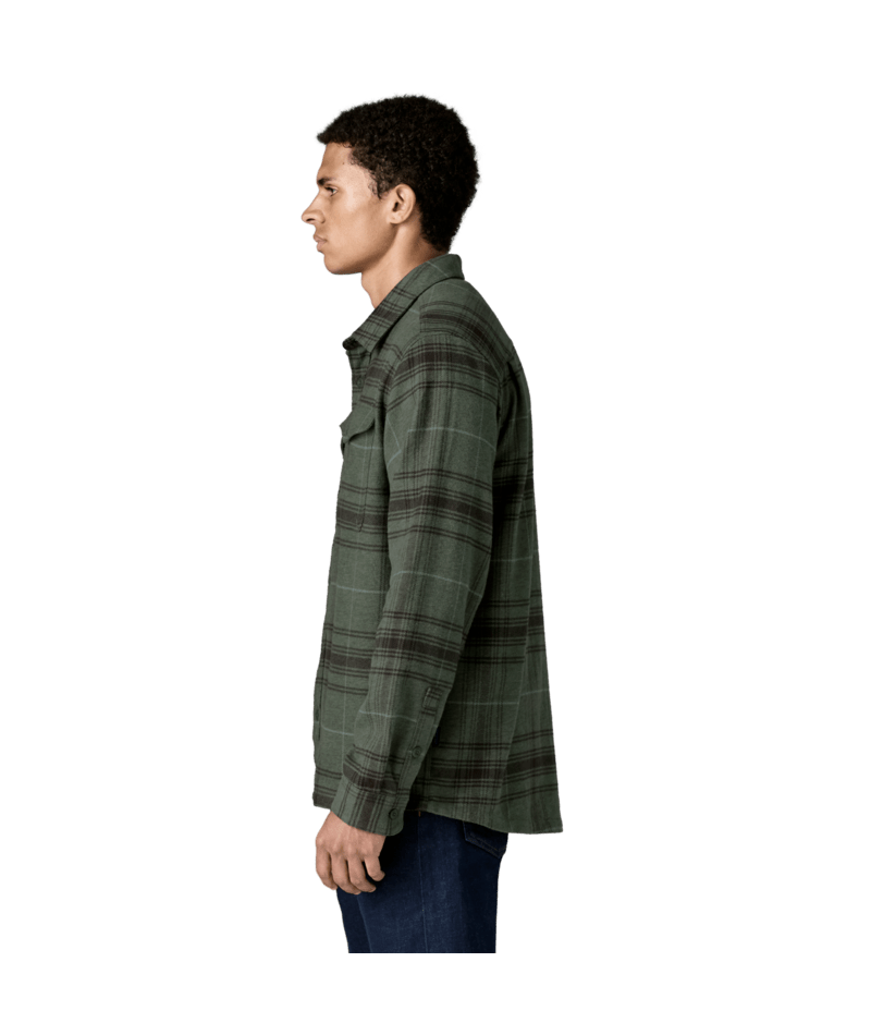 Men's Fjord Flannel Shirt in Dissolve: Treeline Green | Photo 4 | Patagonia