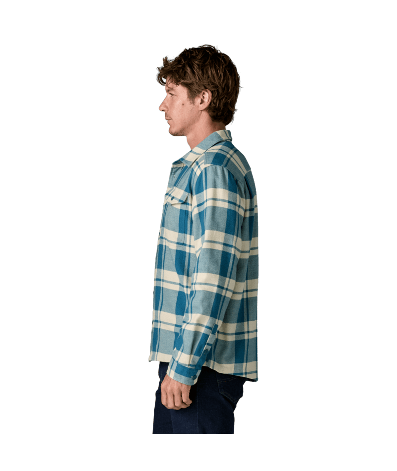 Men's Fjord Flannel Shirt in Powder: Glacial Blue, Alternate View 3 | Patagonia
