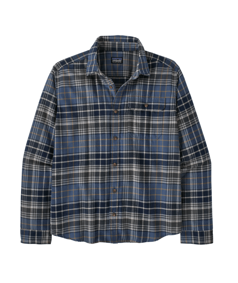 Men's Long-Sleeved Lightweight Fjord Flannel Shirt in Depth: New Navy | Photo 1 | Patagonia
