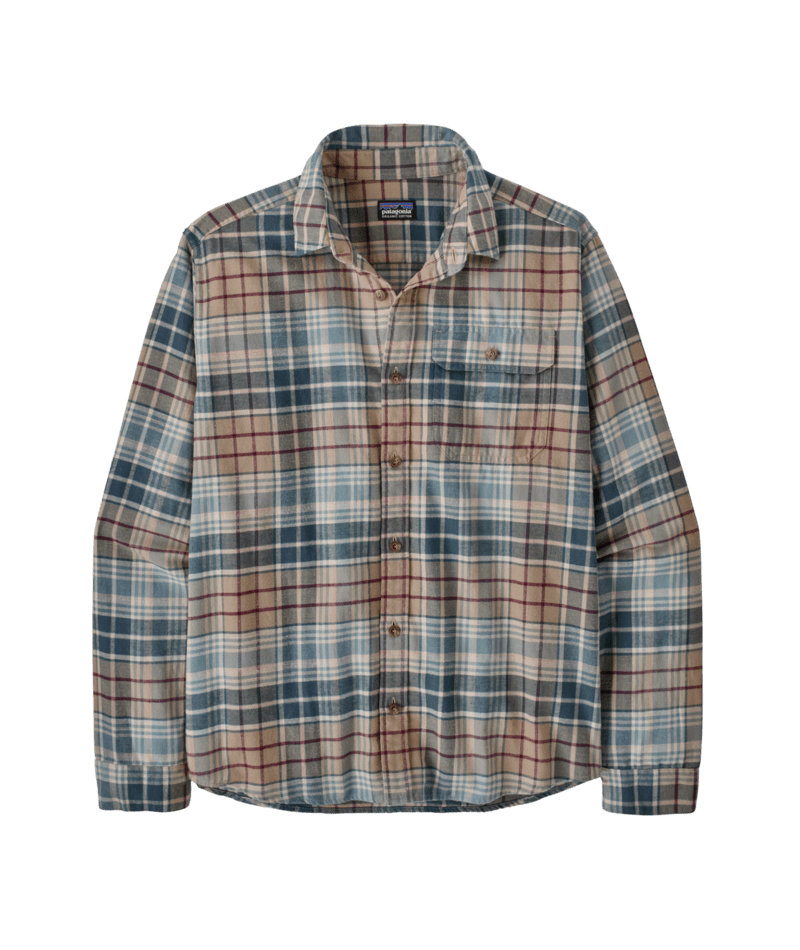 Men's Long Sleeve Lightweight Fjord Flannel Shirt in Depth: Blue Sage | Patagonia