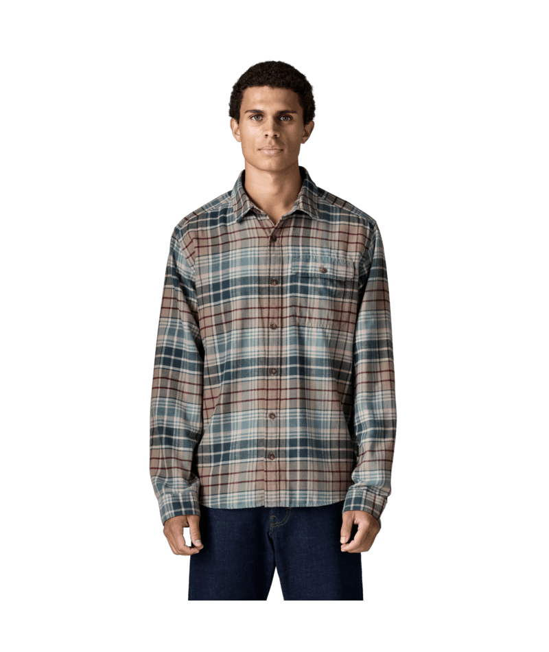 Men's Long Sleeve Lightweight Fjord Flannel Shirt in Depth: Blue Sage, Alternate View 1 | Patagonia