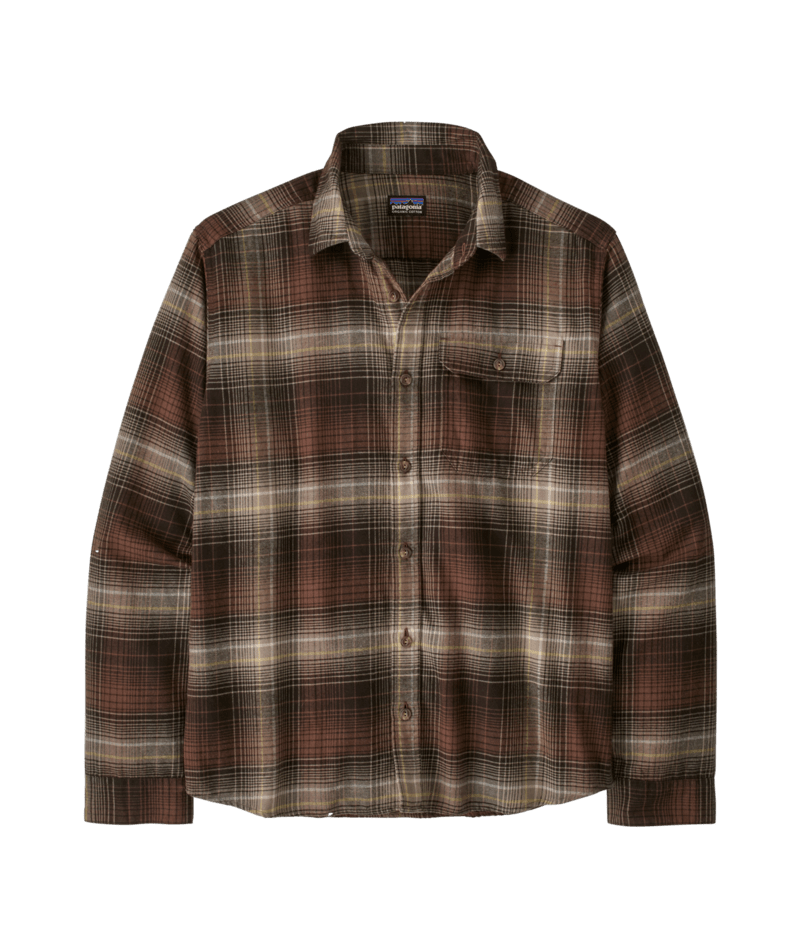 Men's Long-Sleeved Lightweight Fjord Flannel Shirt in Melting Ombre: Den Brown | Photo 1 | Patagonia