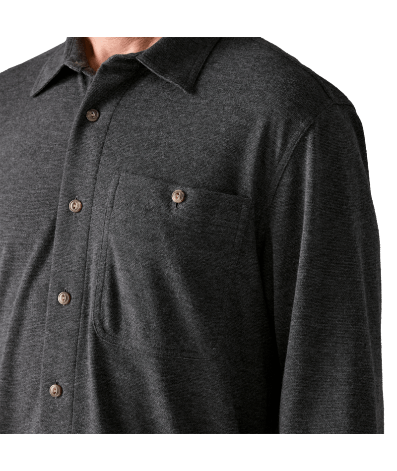 Men's Stretch Fjord Flannel Shirt in Whole Knit: Forge Grey, Alternate View 4 | Patagonia