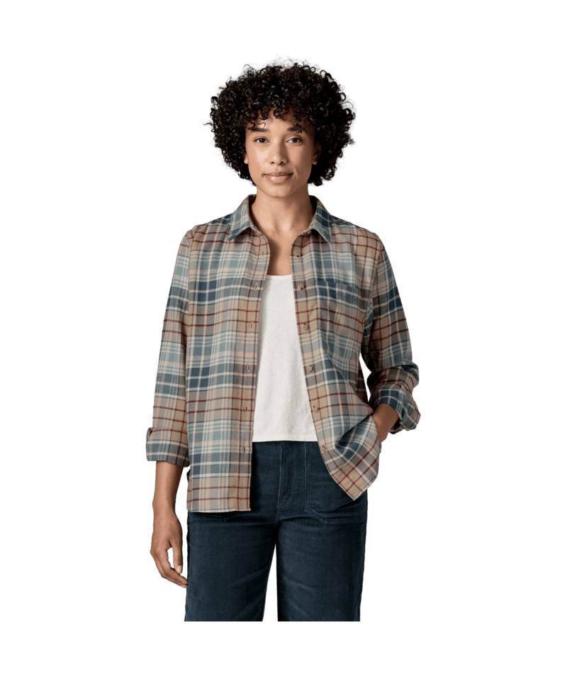Women's Lightweight Fjord Flannel Shirt in Depth: Blue Sage, Alternate View 1 | Patagonia