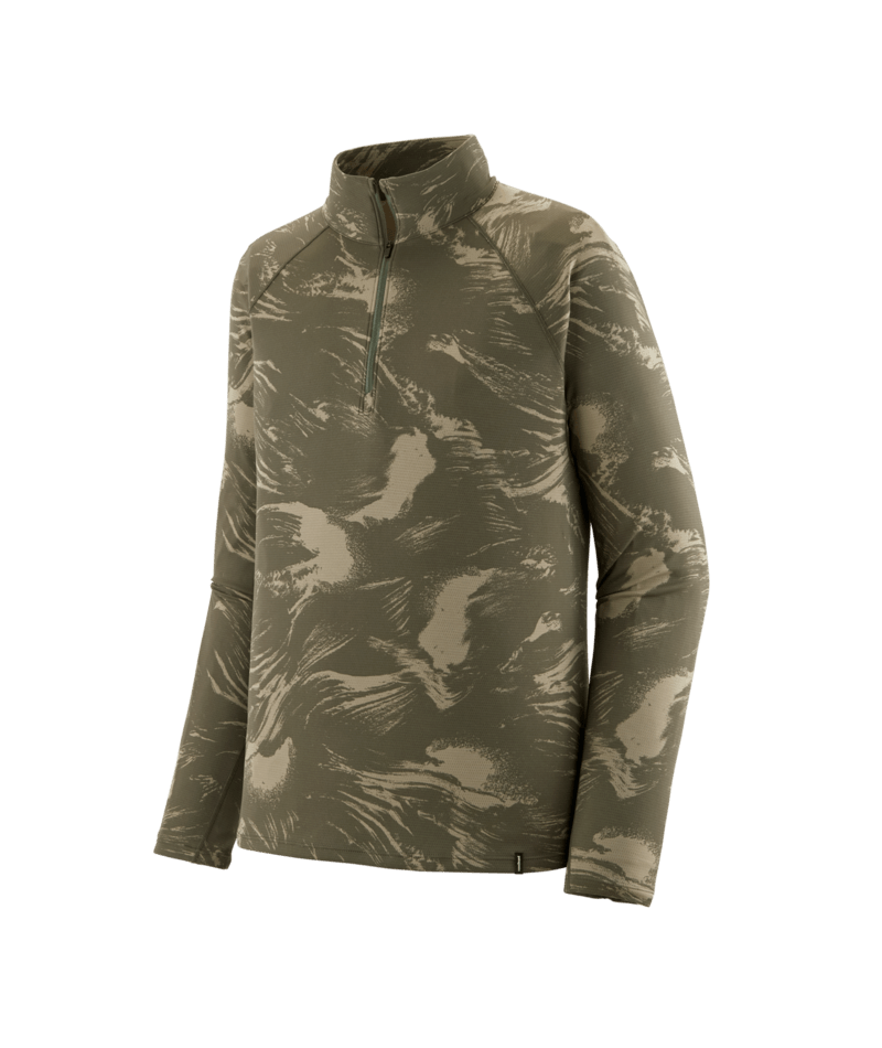Men's Capilene Midweight Zip Neck in Polar Breeze: Basin Green | Photo 1 | Patagonia
