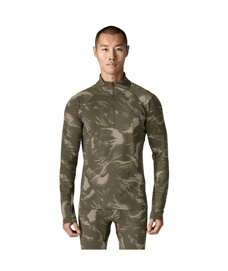 Men's Capilene Midweight Zip Neck in Polar Breeze: Basin Green | Photo 2 | Patagonia