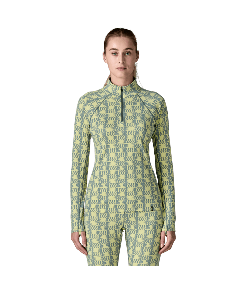 Women's Capilene Midweight Zip Neck in Sun Quilt: Blue Sage | Photo 2 | Patagonia