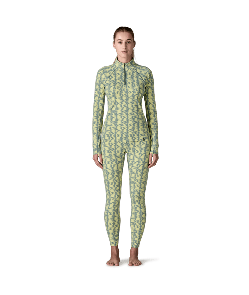 Women's Capilene Midweight Zip Neck in Sun Quilt: Blue Sage | Photo 3 | Patagonia