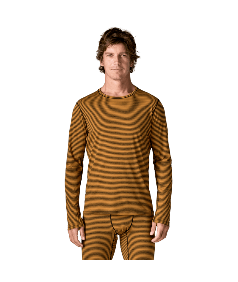 Men's Capilene Lightweight Crew in Polar Stripe: Smolder Blue | Photo 2 | Patagonia