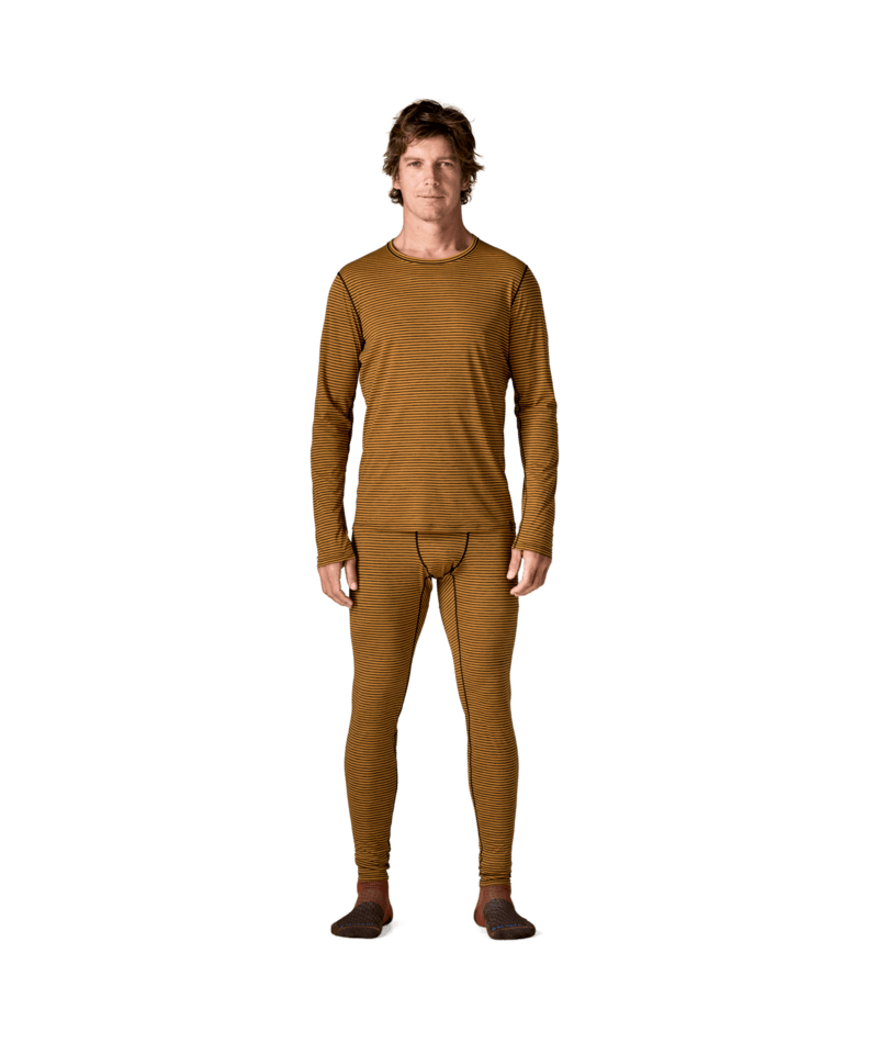 Men's Capilene Lightweight Crew in Polar Stripe: Smolder Blue | Photo 4 | Patagonia