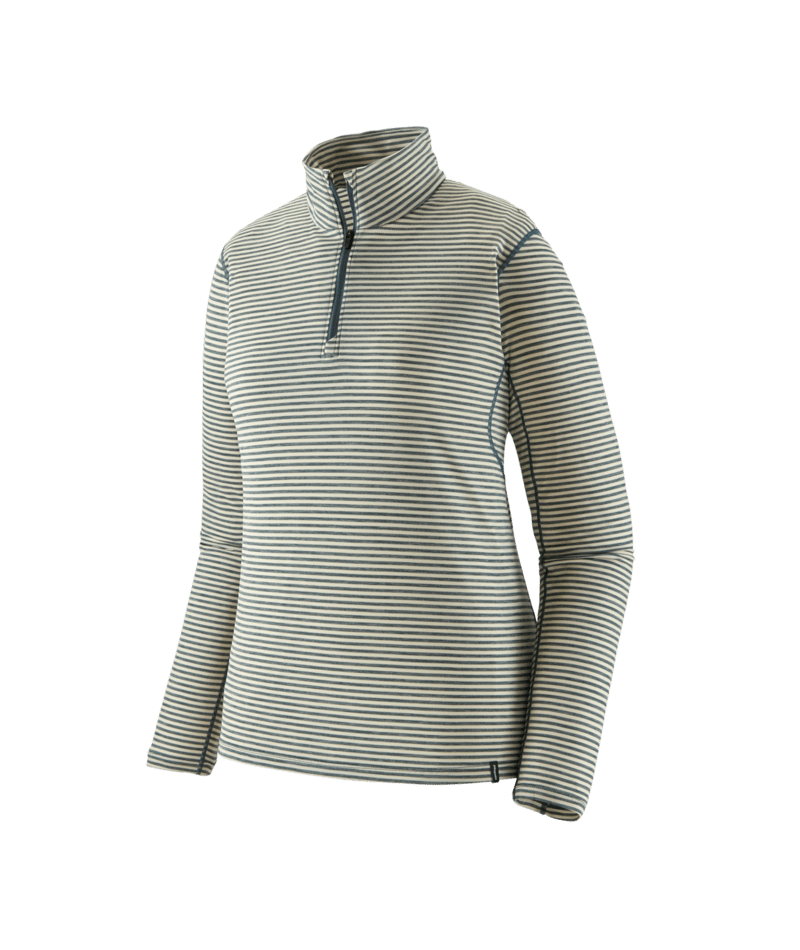 Women's Capilene Lightweight Zip Neck in Polar Stripe: Summit Blue | Photo 1 | Patagonia