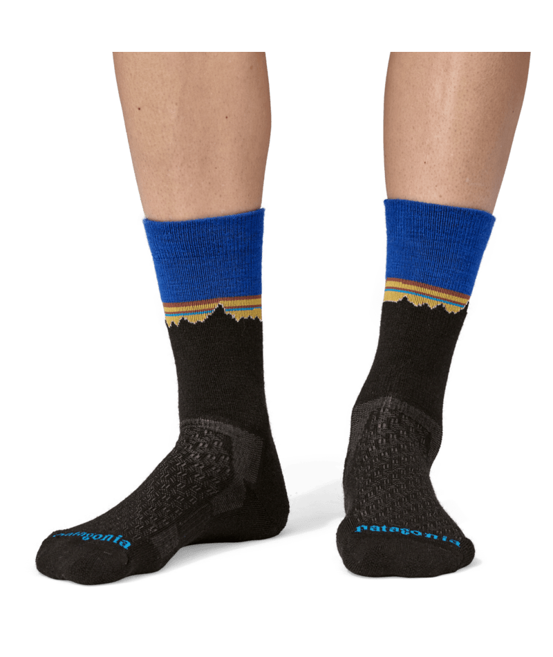 Merino Wool Blend Crew Socks in CLASSIC FITZ ROY: VIKING BLUE | Photo 4 | Patagonia