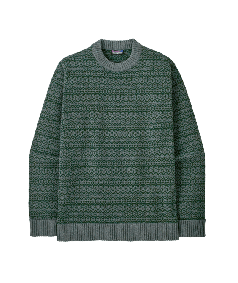 Men's Recycled Wool-Blend Sweater in Snow Squail: Blue Sage | Photo 1 | Patagonia