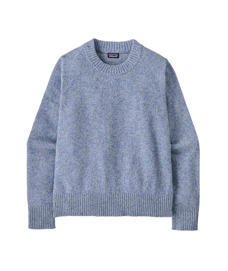 Women's Recycled Wool-Blend Crewneck Sweater in Dappled: Diver Blue | Patagonia