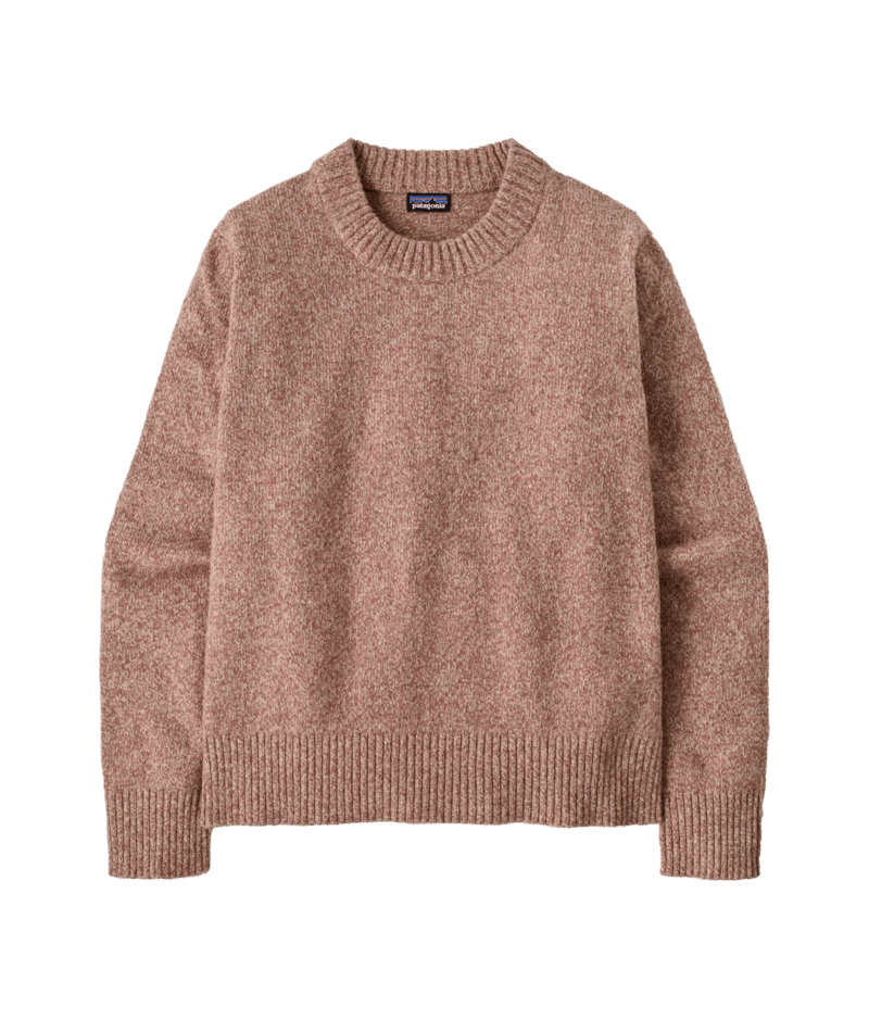 Women's Recycled Wool-Blend Crewneck Sweater in Dappled: Moonrise Taupe | Patagonia