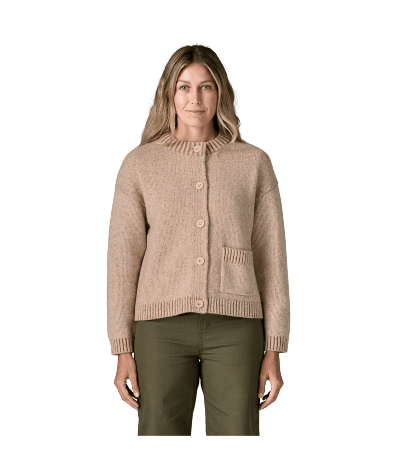 Women's Recycled Wool-Blend Sweater Jacket in Marlie: Dark Natural | Photo 2 | Patagonia