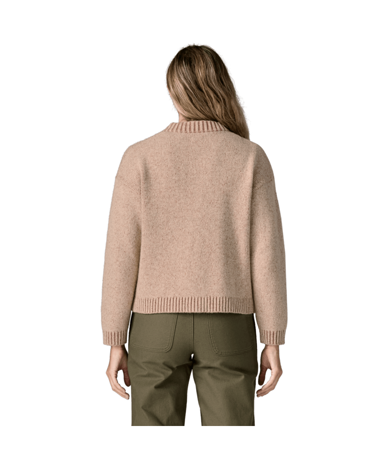 Women's Recycled Wool-Blend Sweater Jacket in Marlie: Dark Natural | Photo 3 | Patagonia