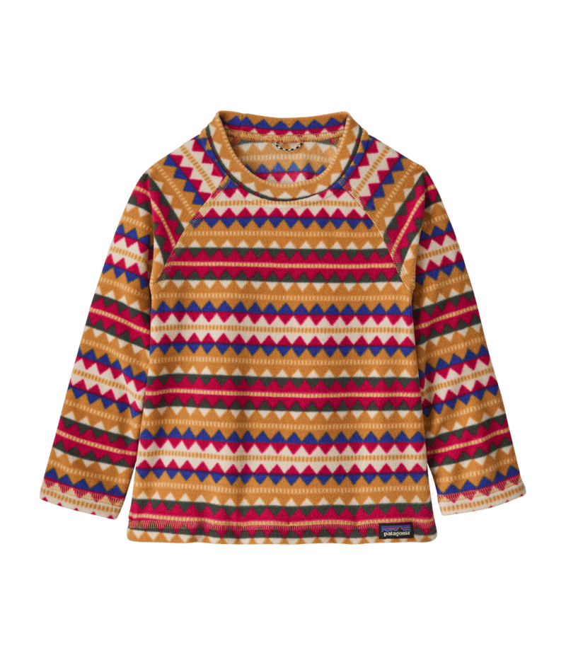 Baby Micro D Crew in Diamond Stripe: Rutabaga White | Photo 1 | Patagonia
