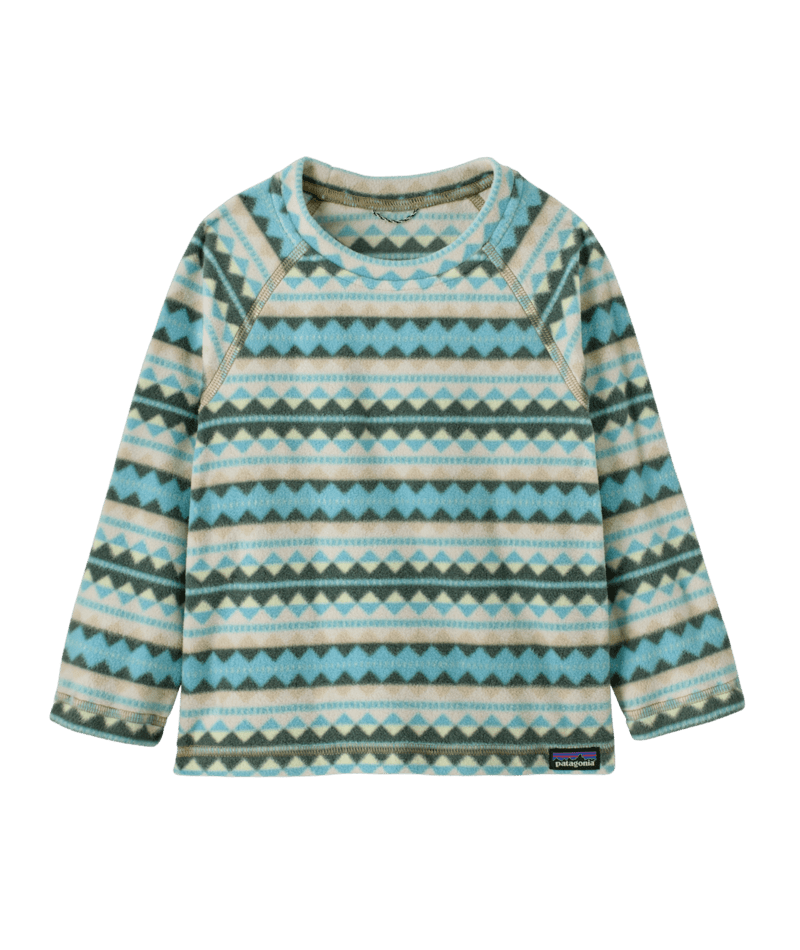 Baby Micro D Crew in Diamond Stripe: Snowmelt Blue | Photo 1 | Patagonia