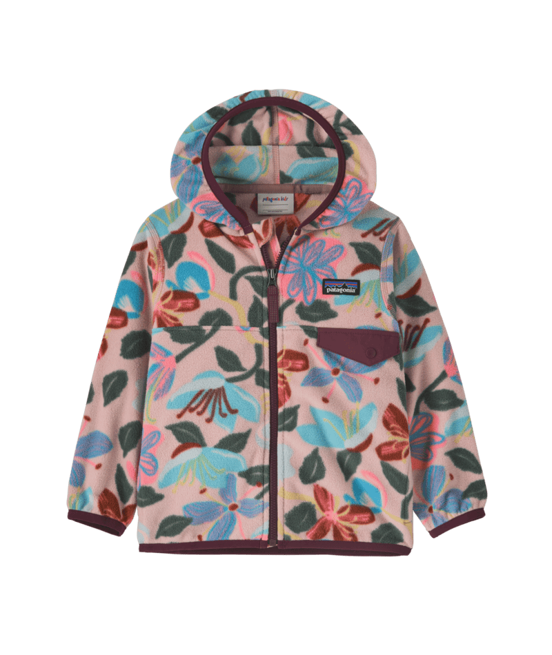 Baby Micro D Snap-T Jacket in Hopes and Blooms: Fuzzy Mauve | Photo 1 | Patagonia