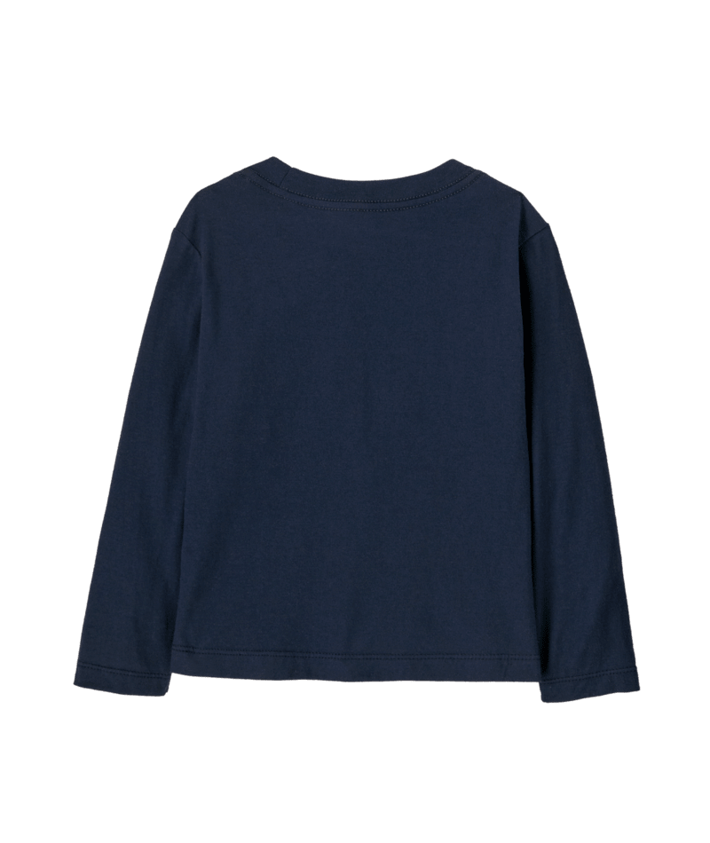 Baby Long-Sleeved Graphic T-Shirt in Blubby Buddies: New Navy | Photo 2 | Patagonia
