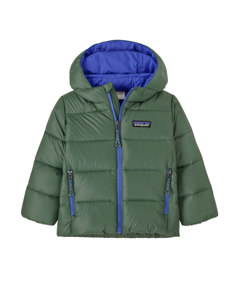 Baby Hi-Loft Down Sweater Hoody in Canopy Green | Photo 1 | Patagonia