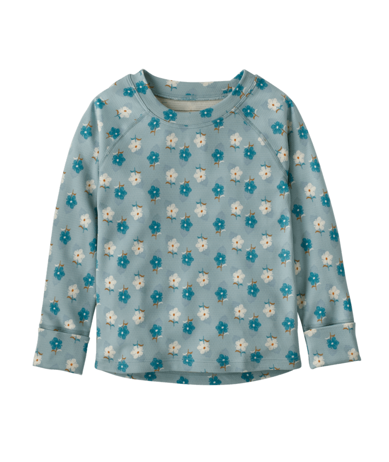 Baby Capilene Midweight Crew in Snow Ditsy: Virtually Blue | Photo 1 | Patagonia