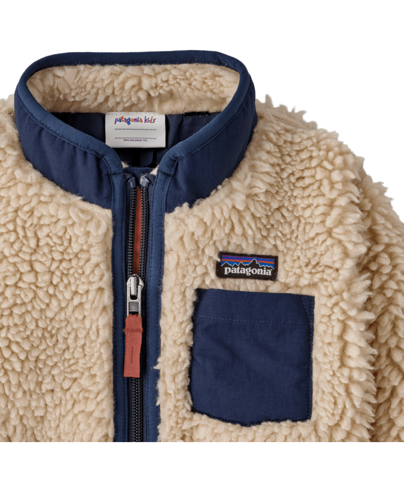 Baby Retro-X Jacket in Dark Natural w/New Navy | Photo 3 | Patagonia