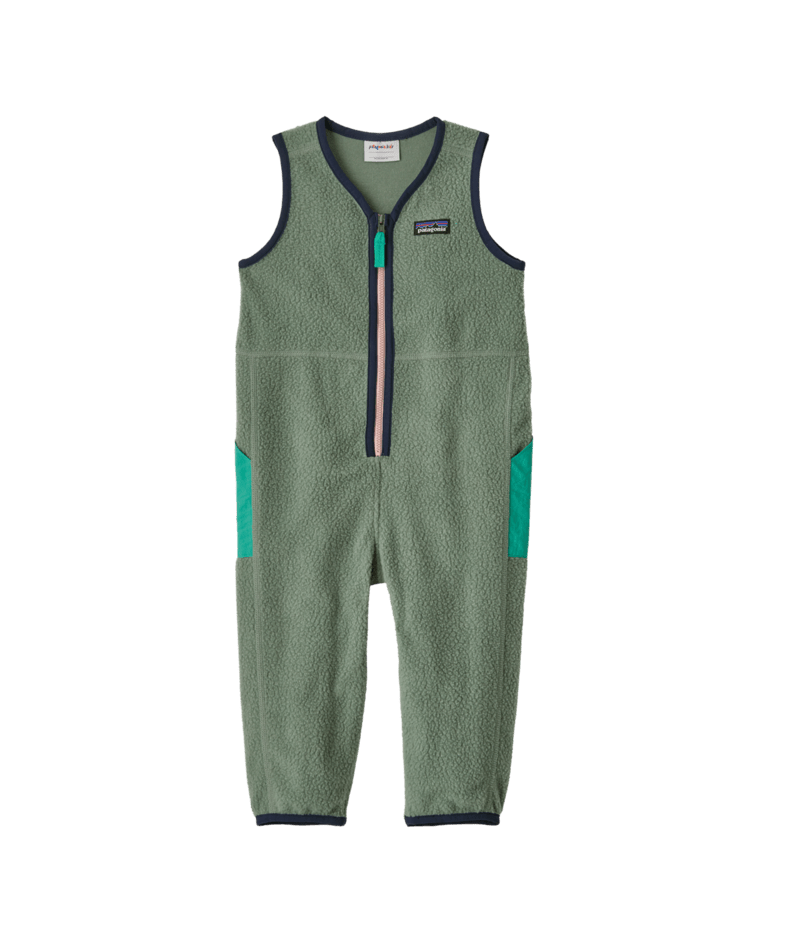 Baby Shearling Overalls in Cover Green | Photo 1 | Patagonia
