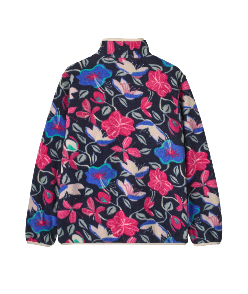 Kids' Lightweight Synchilla Snap-T Pullover in Hopes and Blooms: New Navy | Photo 2 | Patagonia