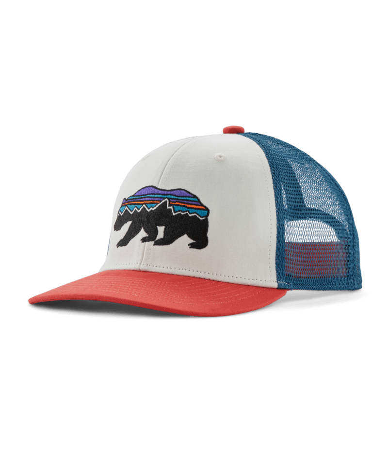 Kids' Trucker Hat in Fitz Roy Bear: Birch White | Photo 1 | Patagonia