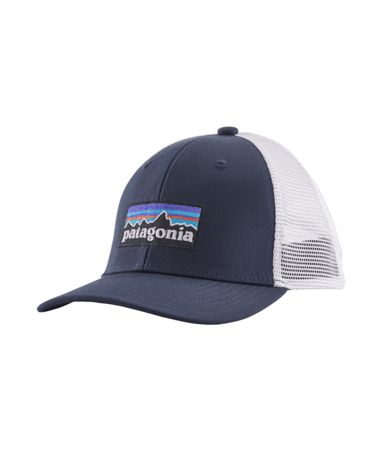 Kids' Trucker Hat in P-6 Logo: Navy Blue | Photo 1 | Patagonia