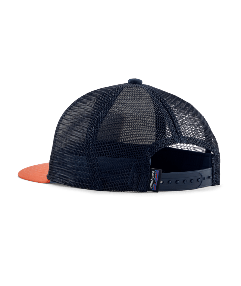 Kids' Trucker Hat in Ridge Rise Stripe: Coho Coral | Photo 2 | Patagonia