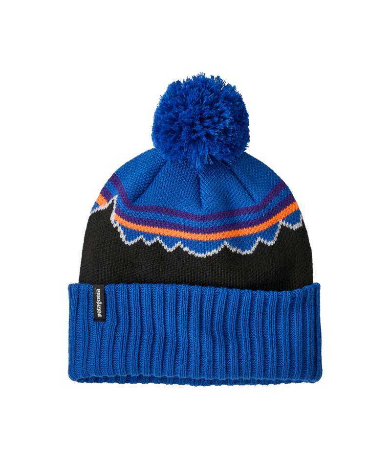 Kids' Powder Town Beanie in Classic Fitz Roy: P6 Blue | Photo 1 | Patagonia