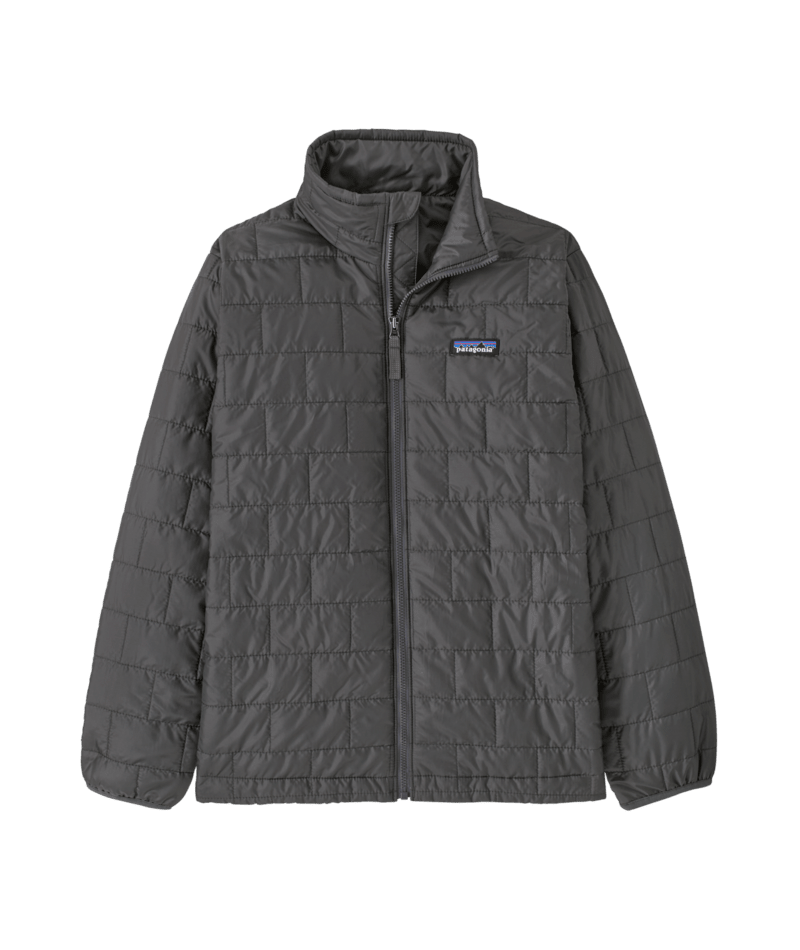 Kids' Nano Puff Brick Quilt Jacket in Forge Grey | Photo 1 | Patagonia