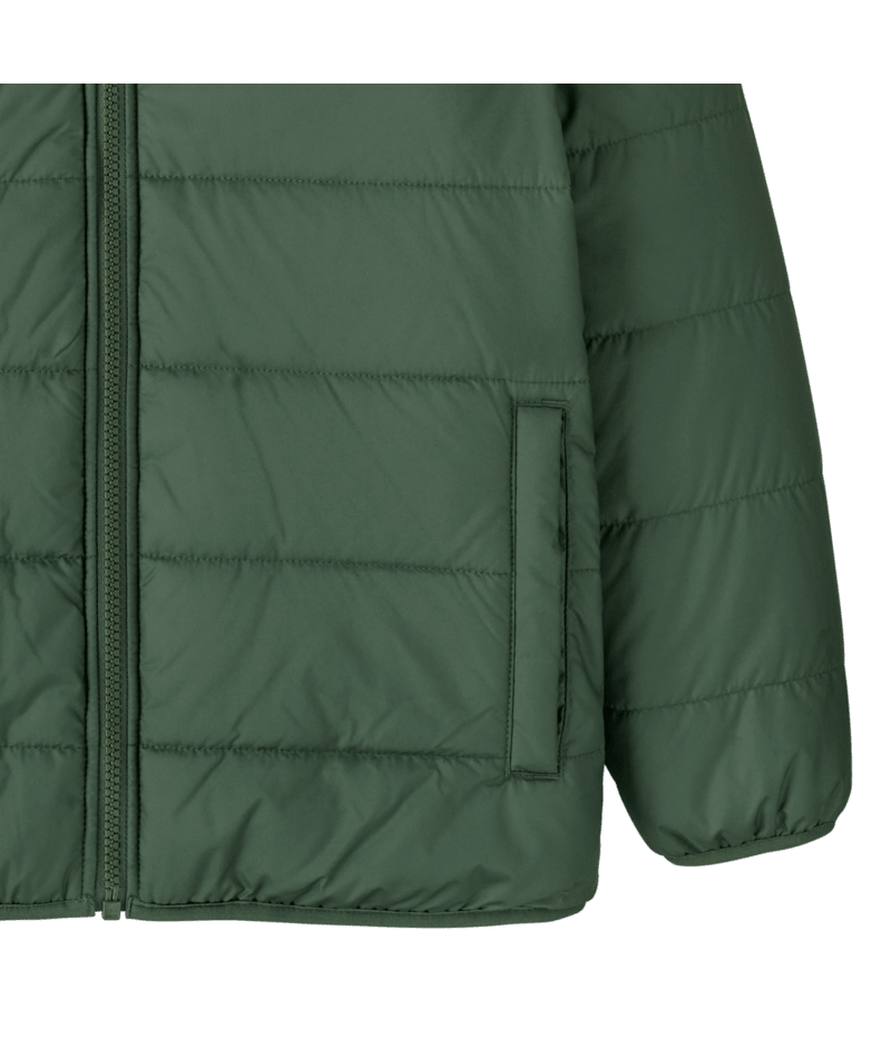 Kids' Reversible Ready Freddy Hoody in Canopy Green | Photo 3 | Patagonia