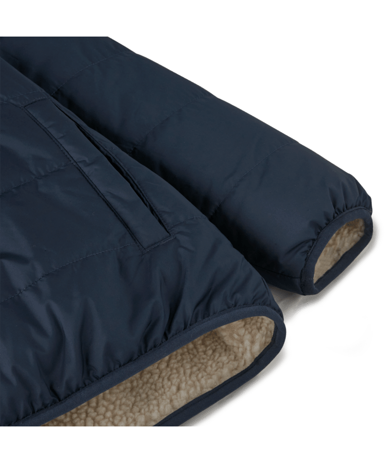 Kids' Reversible Ready Freddy Hoody in New Navy | Photo 5 | Patagonia