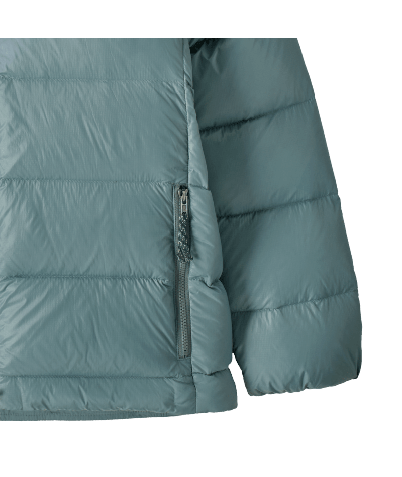Kids' Hi-Loft Down Sweater Hoody in Blue Sage | Photo 2 | Patagonia
