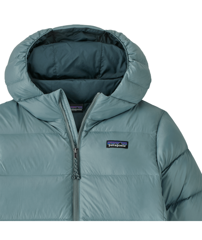 Kids' Hi-Loft Down Sweater Hoody in Blue Sage | Photo 3 | Patagonia